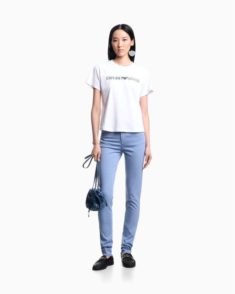 Брюки 5 карманів Extra slim Extra Slim Fit Середня для жінок (479136), колір Синій - №3