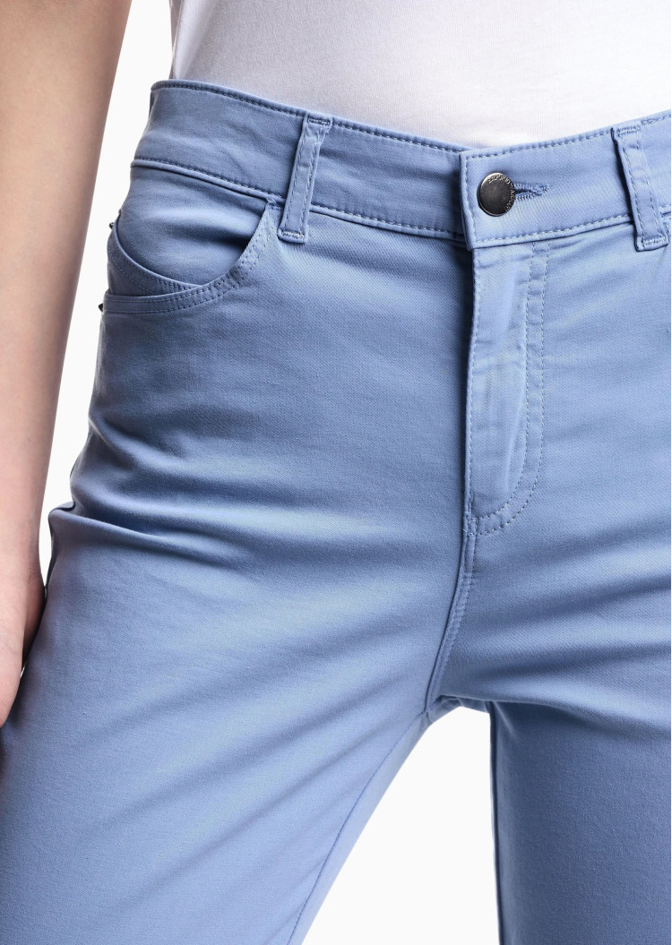Брюки 5 карманів Extra slim Extra Slim Fit Середня для жінок (479136), колір Синій - №5