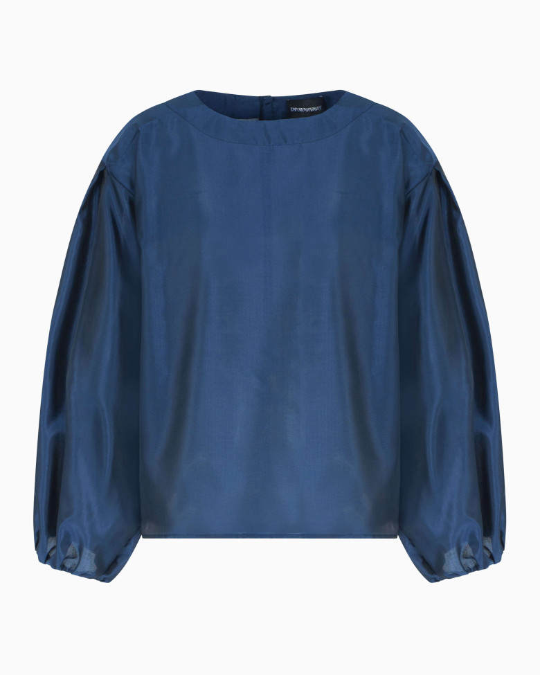 Блуза с длинным рукавом Relaxed Fit: свободный крой для максимального комфорта.