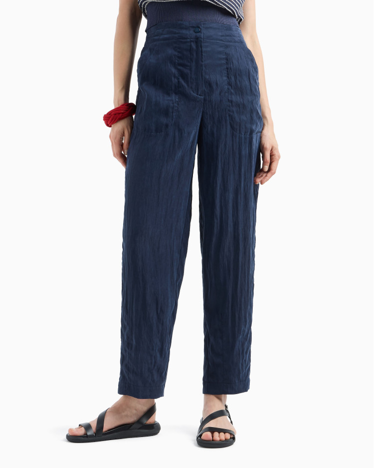Брюки fashion Regular fit Высокая для женщин (479139), цвет Синий - №2