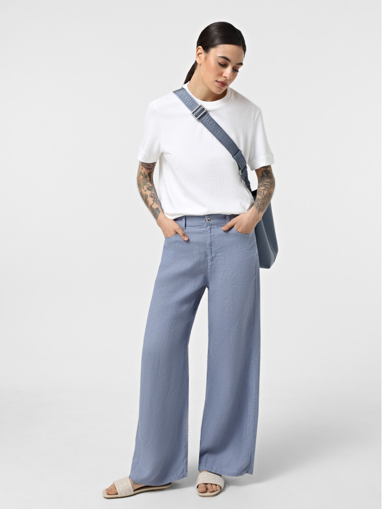 Брюки 5 карманов Regular Regular fit Средняя для женщин (479140), цвет Синий - №3