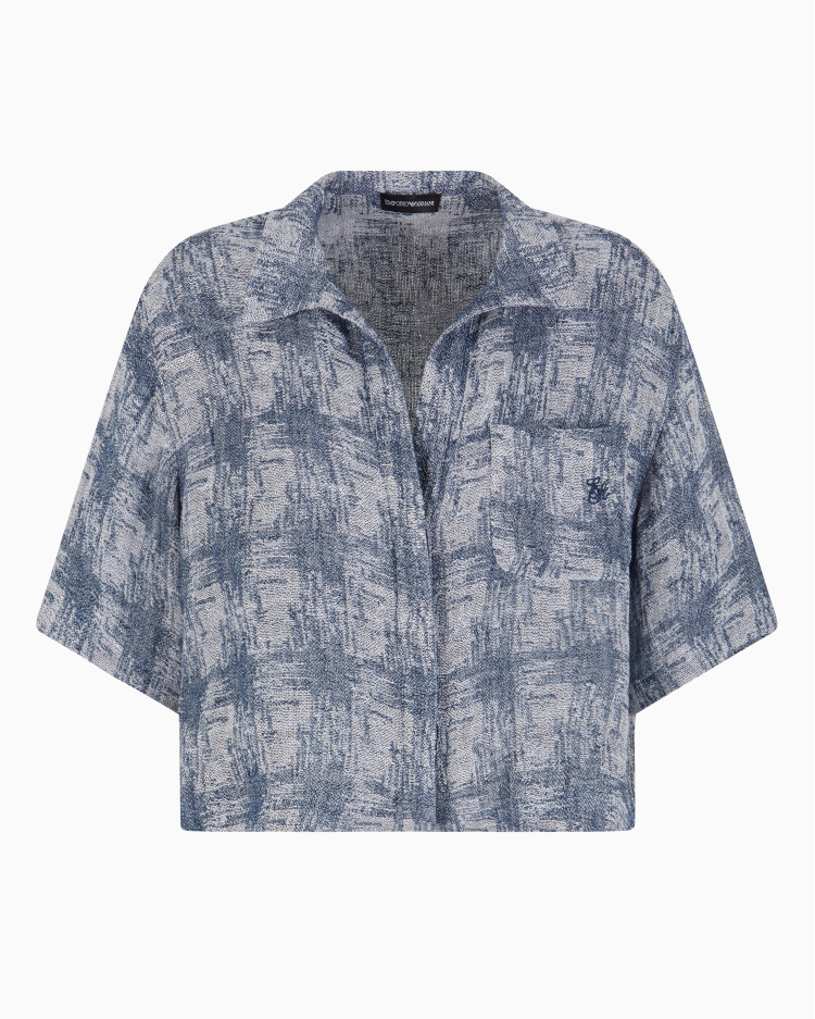 Блуза з коротким рукавом Regular fit для жінок (479152), колір Синій - №1