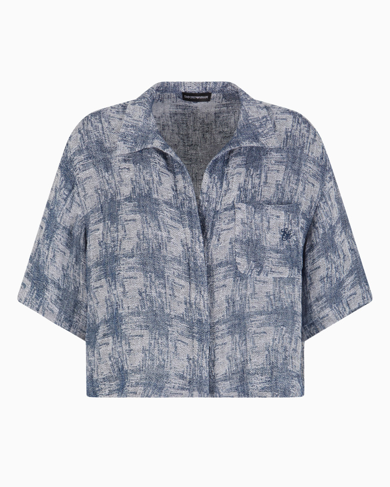 Блуза с коротким рукавом Regular Fit: классический крой, средняя свобода движений.