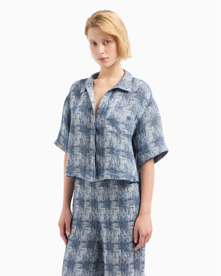 Блуза з коротким рукавом Relaxed Fit для жінок (479152), колір Синій - №2