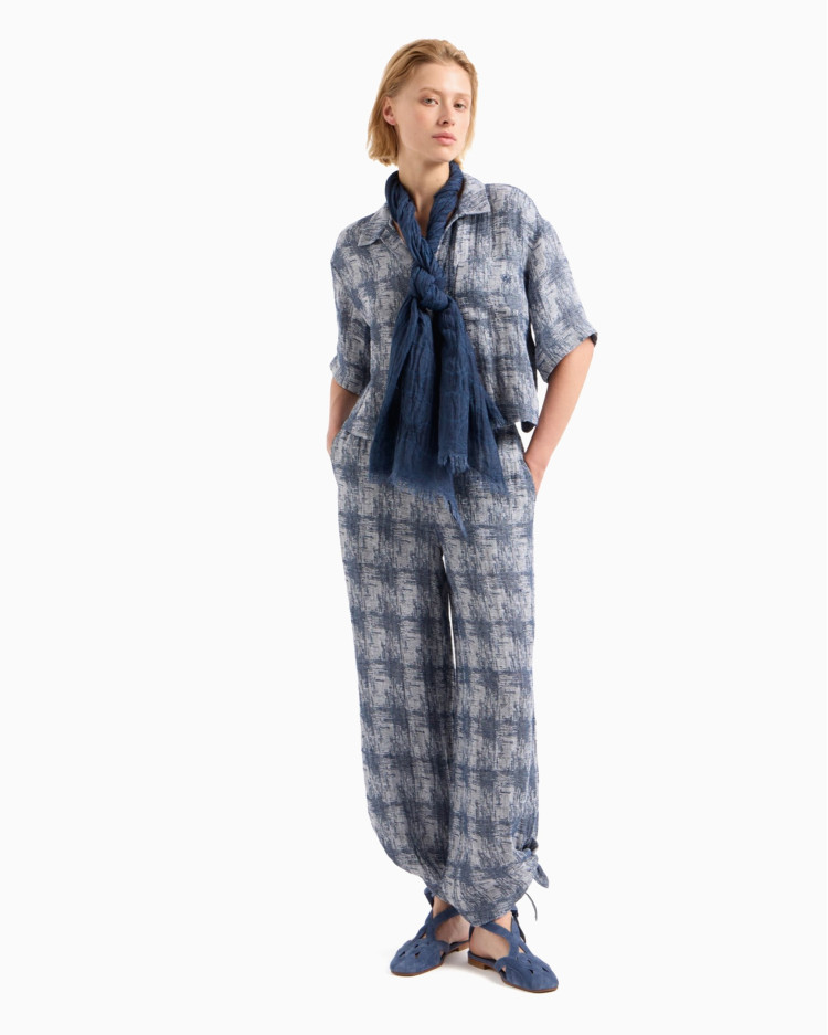 Блуза з коротким рукавом Relaxed Fit для жінок (479152), колір Синій - №3
