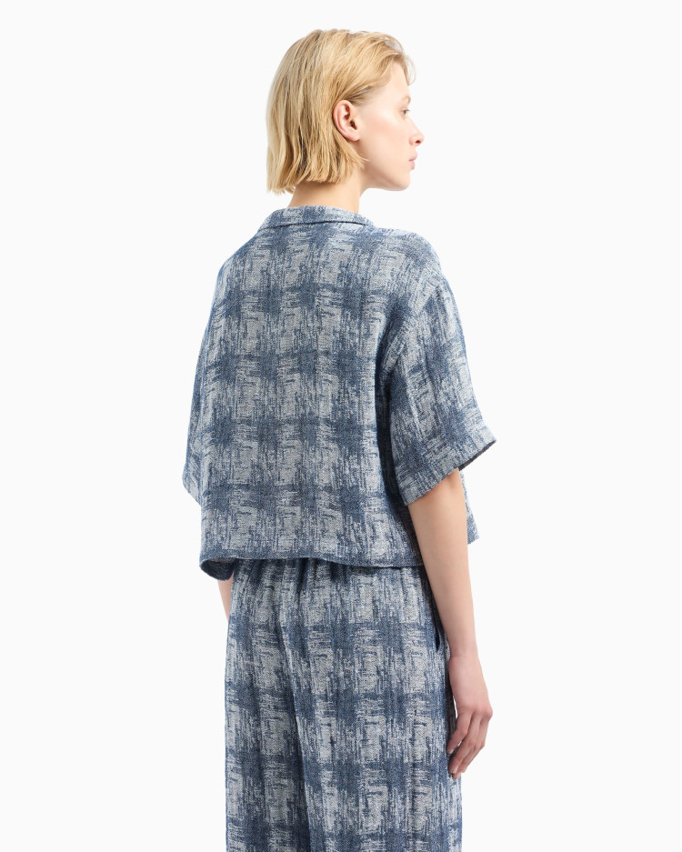 Блуза з коротким рукавом Relaxed Fit для жінок (479152), колір Синій - №4