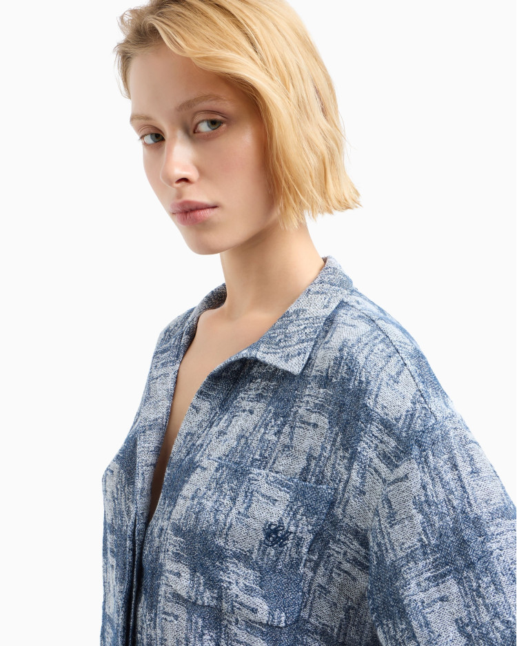 Блуза з коротким рукавом Relaxed Fit для жінок (479152), колір Синій - №5