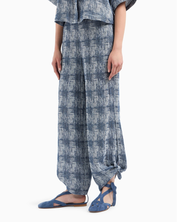 Брюки fashion Relaxed Fit Высокая для женщин (479164), цвет Синий - №2