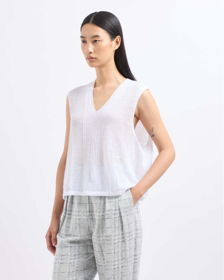 Топ с коротким рукавом Relaxed fit для женщин (479175), цвет Белый - №2