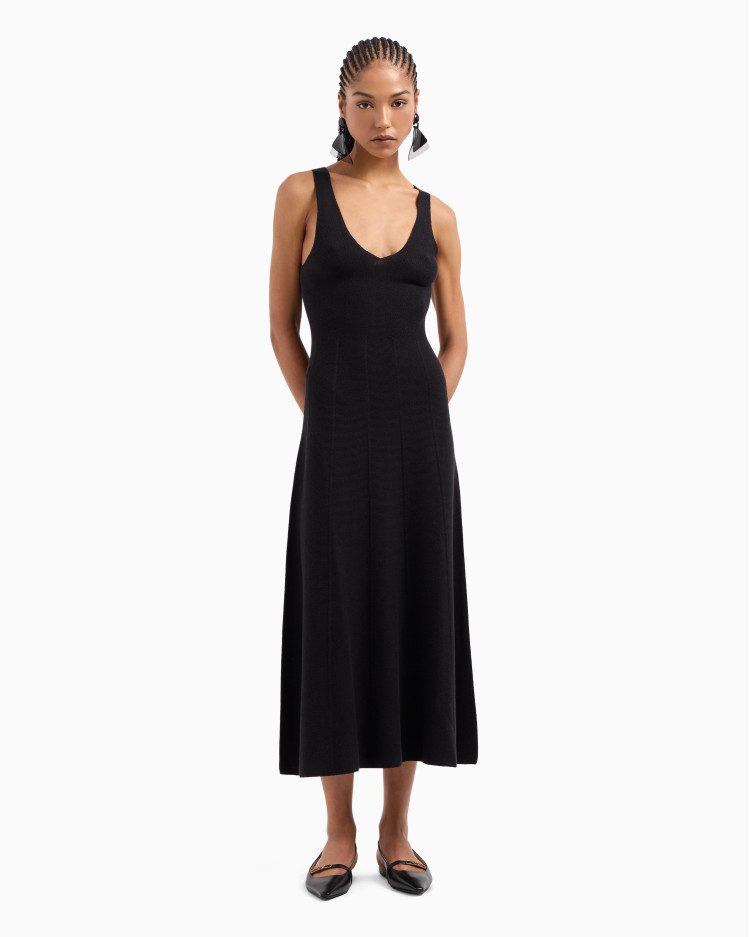 Сукні максі Slim fit для жінок (479176), колір Чорний - №2