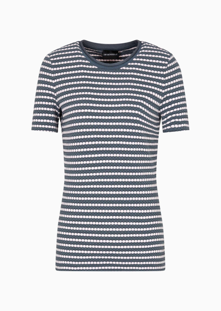 Топ з коротким рукавом Slim fit для жінок (479177), колір Сірий - №1