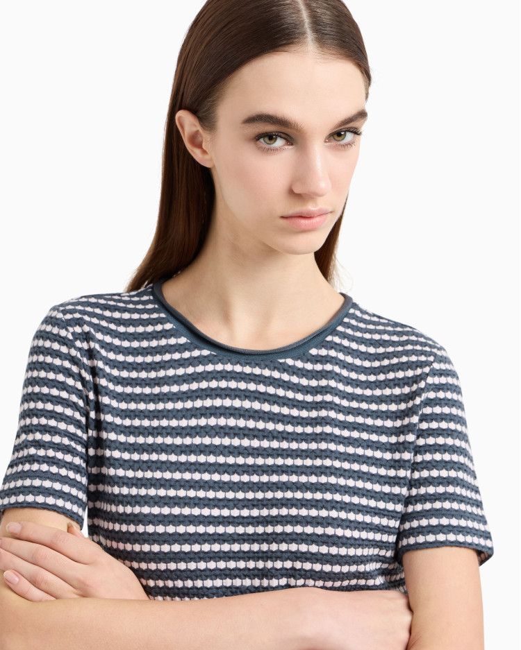 Топ з коротким рукавом Slim fit для жінок (479177), колір Сірий - №5