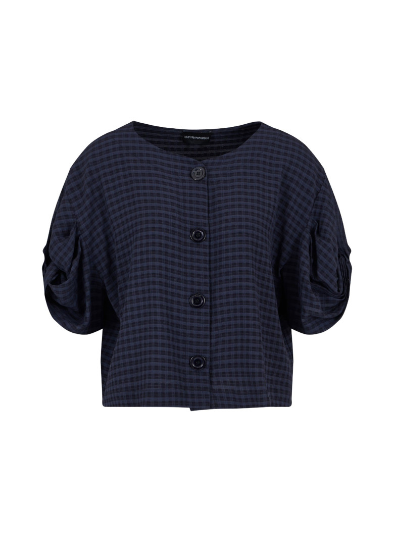 Блуза с коротким рукавом Regular Fit: классический крой, средняя свобода движений.