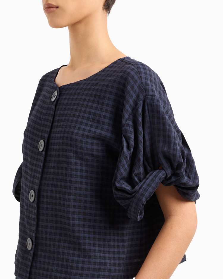 Блуза з коротким рукавом Regular fit для жінок (479199), колір Синій - №5