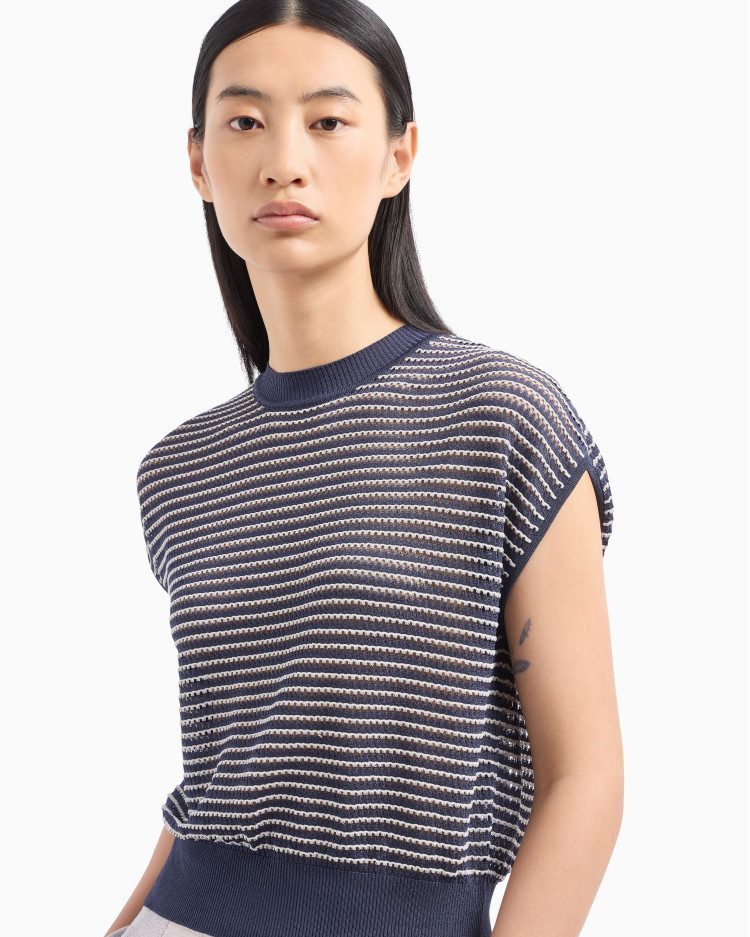 Топ с коротким рукавом Regular fit для женщин (479205), цвет Синий - №6