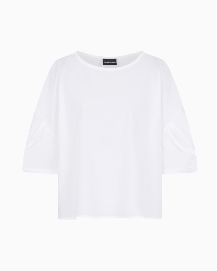 Блуза з коротким рукавом Relaxed fit для жінок (479213), колір Білий - №1