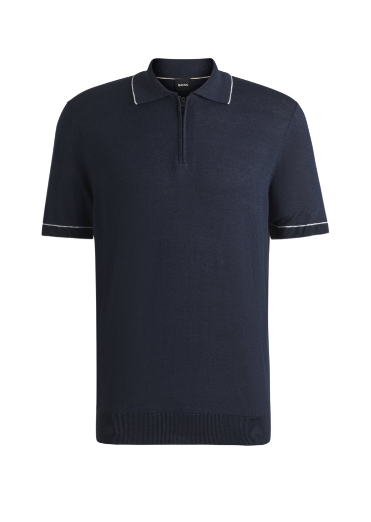 Трикотажное поло Regular fit для мужчин (479311), цвет Синий - №1