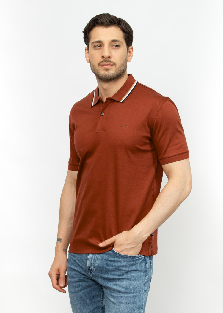 Поло Slim Fit для чоловіків (479335), колір Помаранчевий - №2