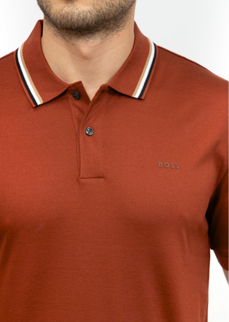 Поло Slim Fit для чоловіків (479335), колір Помаранчевий - №4