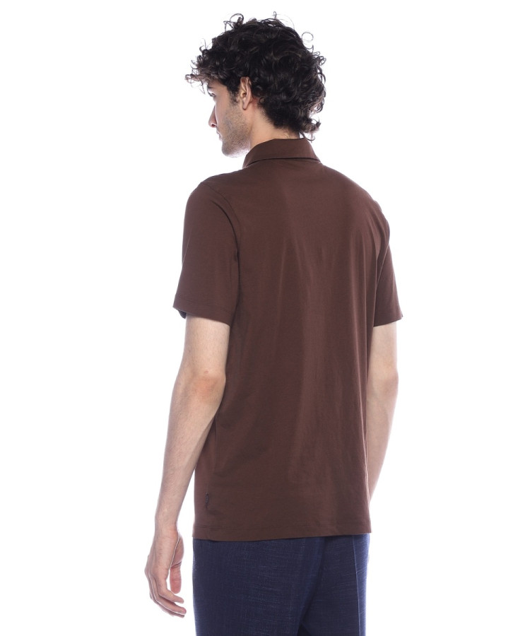 Поло Regular fit для чоловіків (479337), колір Коричневий - №2