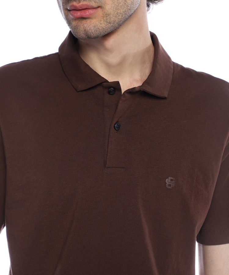 Поло Regular fit для чоловіків (479337), колір Коричневий - №3