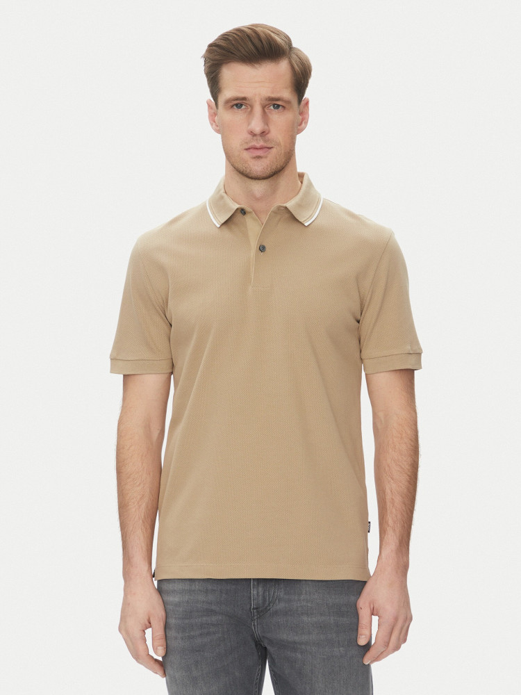 Поло Regular fit для чоловіків (479338), колір Бежевий - №2