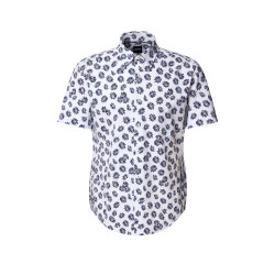 Сорочка повсякденна з коротким рукавом Slim Fit: приталений силует, але не надто вузький.