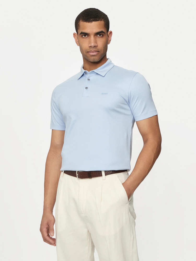 Поло Slim fit для мужчин (479353), цвет Синий - №2