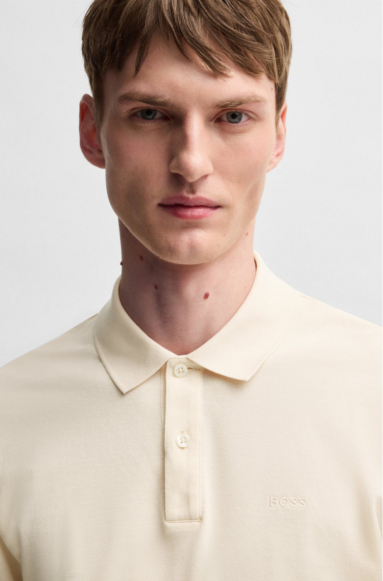 Поло Regular fit для чоловіків (479354), колір Молочний - №5