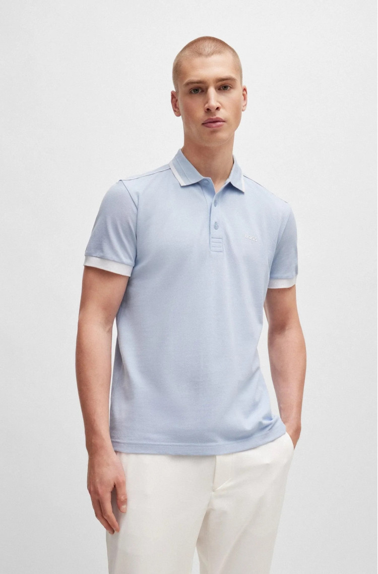 Поло Regular fit для чоловіків (479356), колір Синій - №2