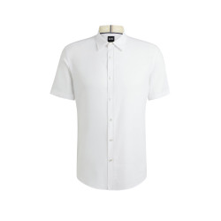 Сорочка повсякденна з коротким рукавом Slim Fit: приталений силует, але не надто вузький.