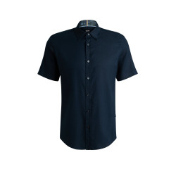 Сорочка повсякденна з коротким рукавом Slim Fit: приталений силует, але не надто вузький.