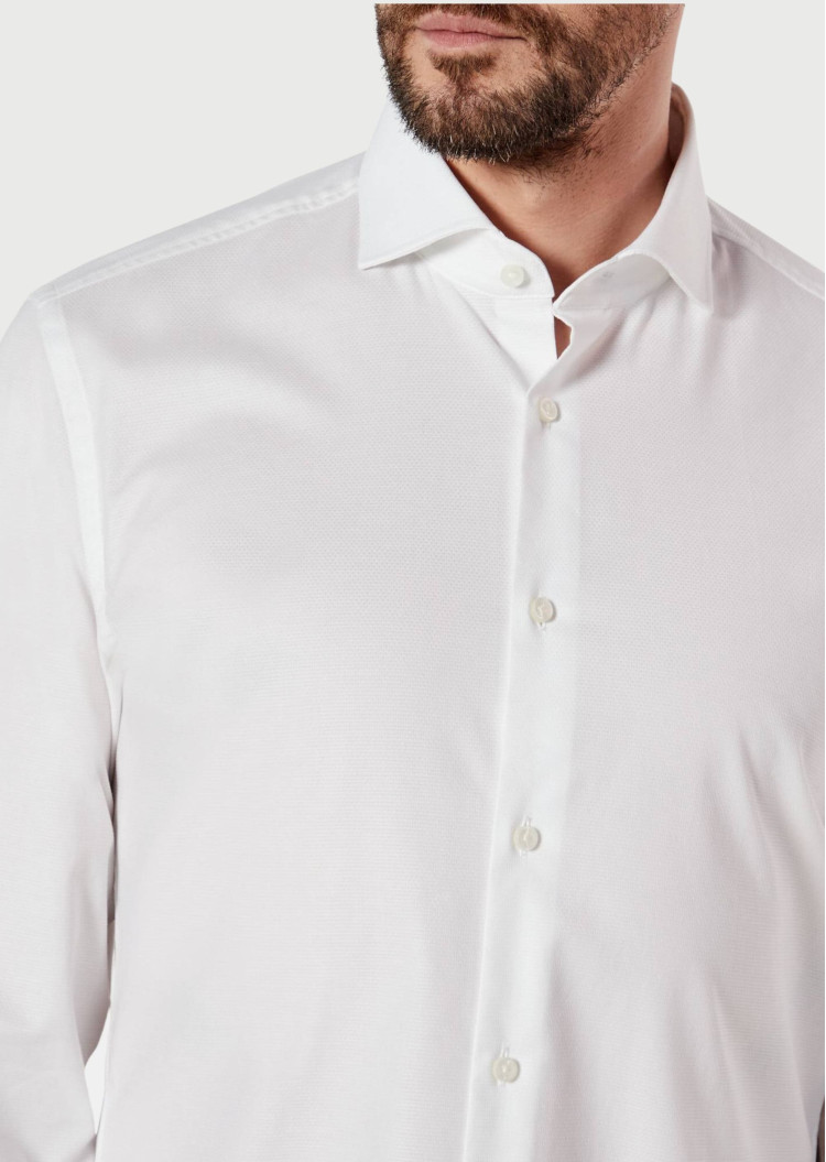 сорочка ділова Slim fit для чоловіків (479378), колір Білий - №4