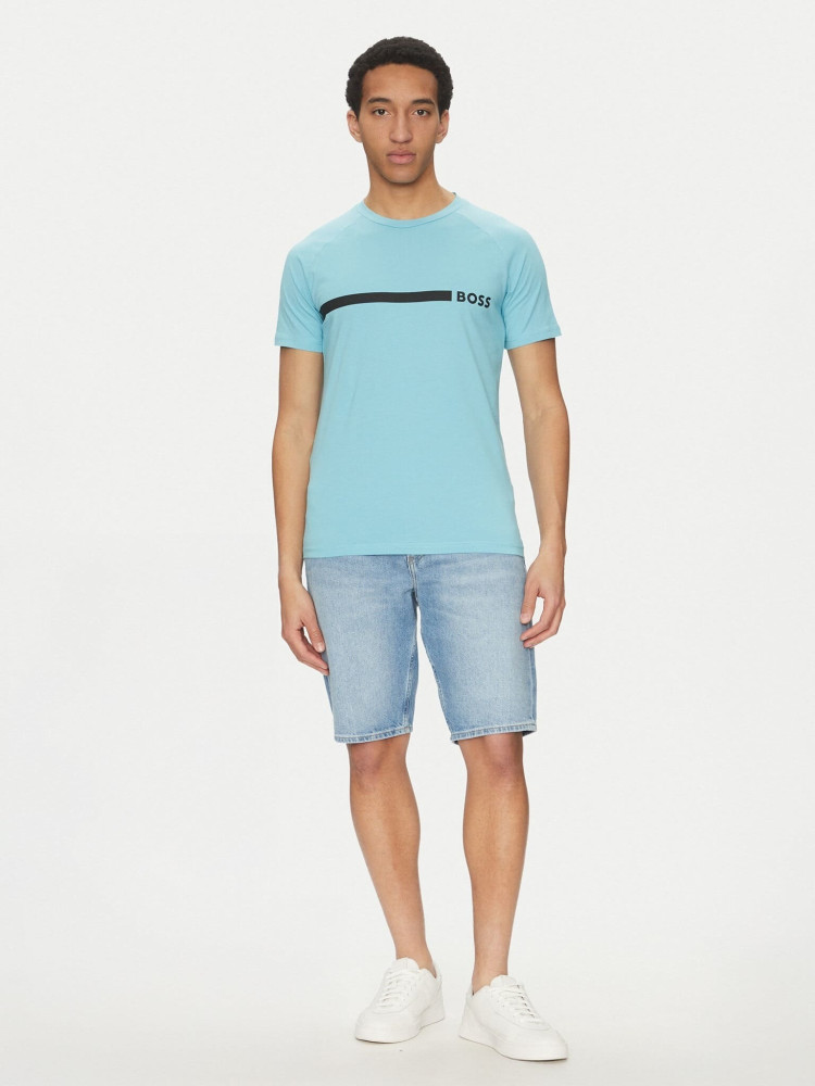 Футболка пляжная Slim Fit для мужчин (479442), цвет Синий - №3