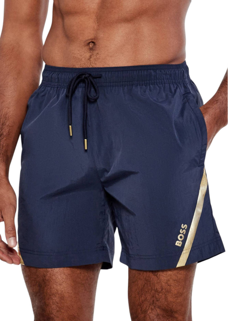 Шорти Slim fit для чоловіків (479452), колір Синій - №2