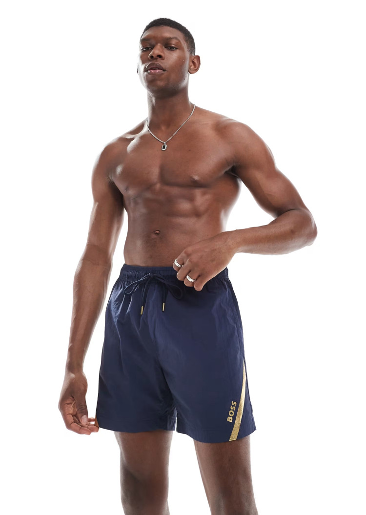 Шорти Slim fit для чоловіків (479452), колір Синій - №3
