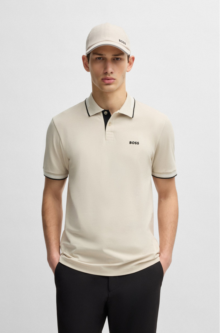 Поло Slim Fit для чоловіків (479485), колір Бежевий - №2
