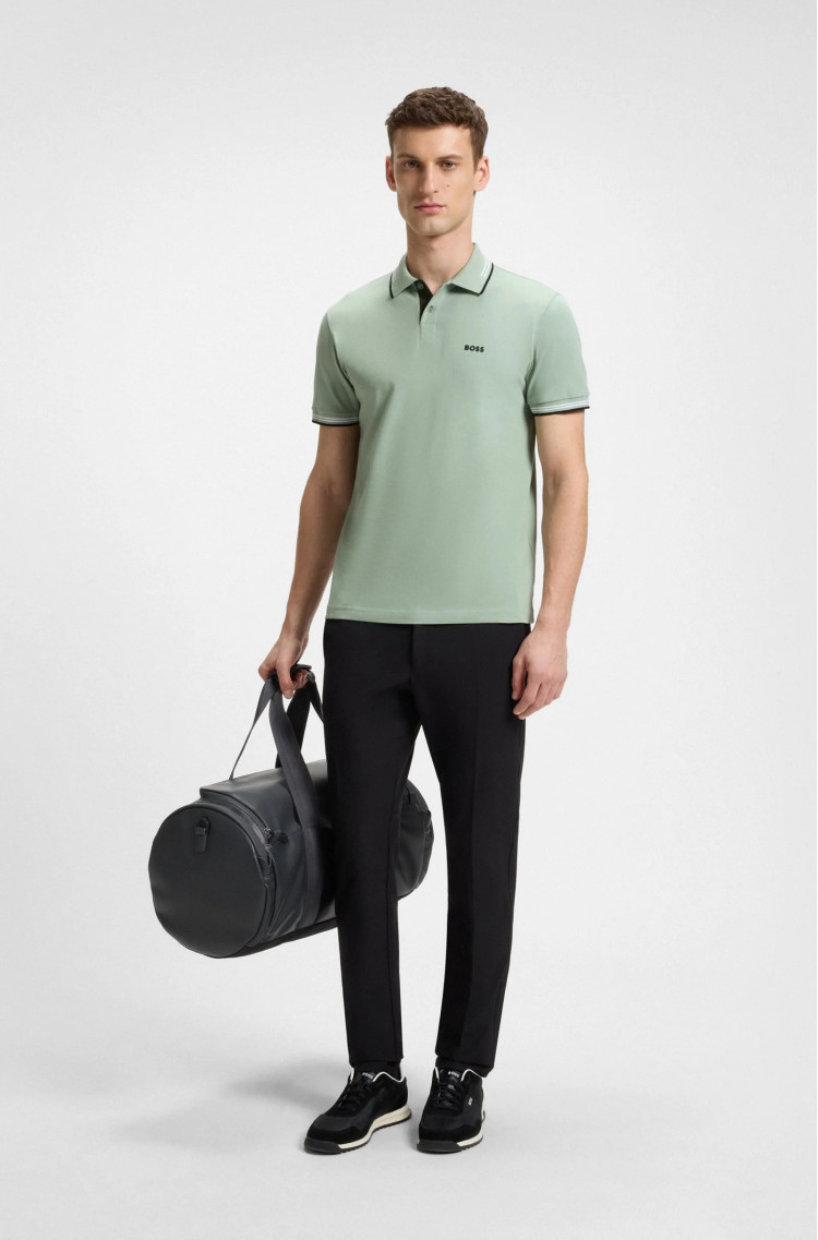 Поло Slim fit для мужчин (479486), цвет Зеленый - №3