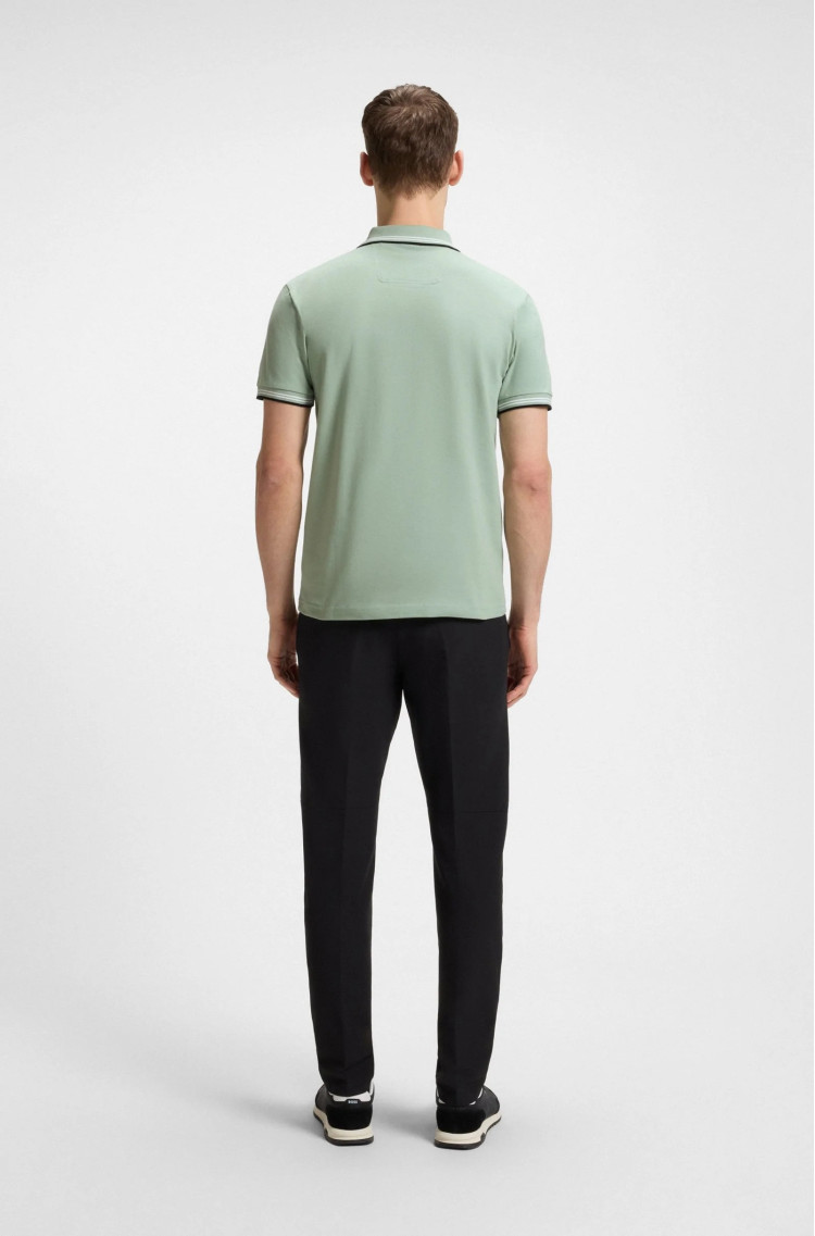 Поло Slim fit для мужчин (479486), цвет Зеленый - №4