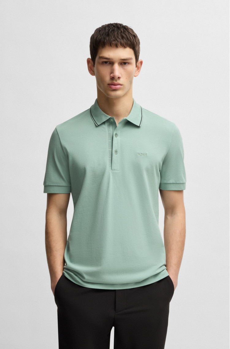 Поло Slim Fit для чоловіків (479490), колір Зелений - №2