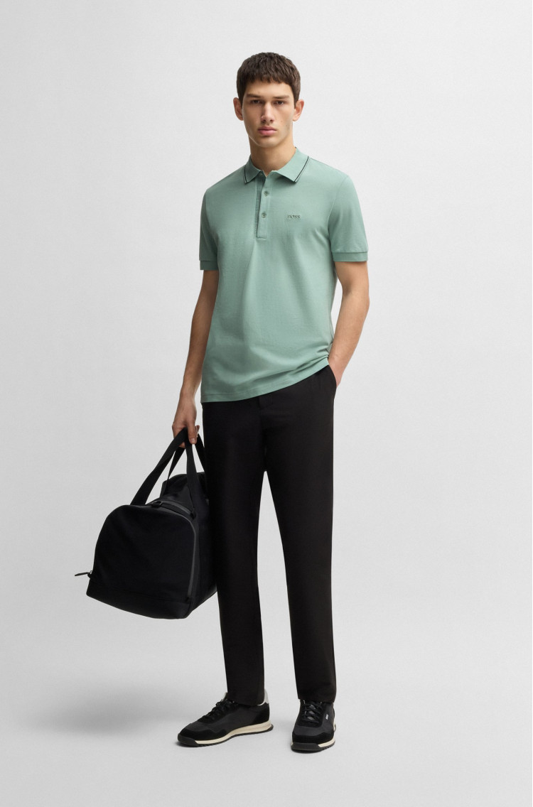 Поло Slim Fit для чоловіків (479490), колір Зелений - №3