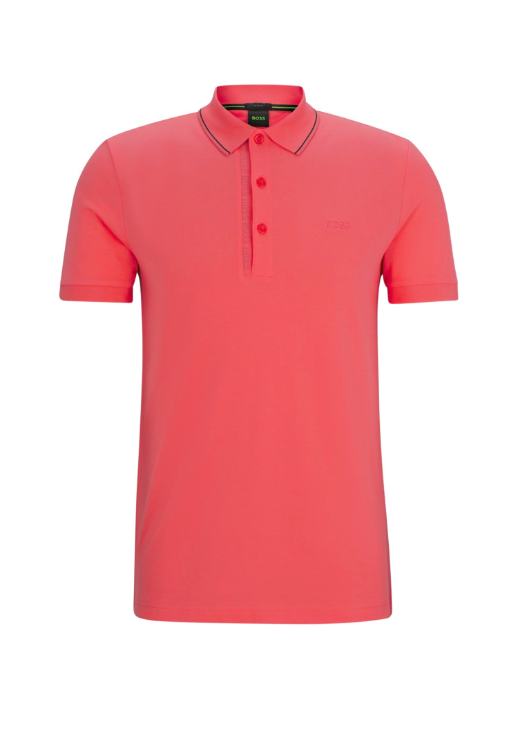 Поло Slim fit для чоловіків (479491), колір Червоний - №1
