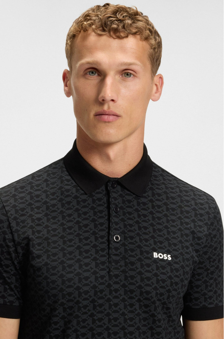 Поло Regular fit для чоловіків (479541), колір Чорний - №5