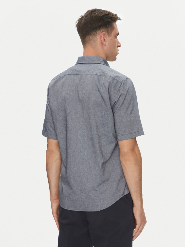 Сорочка деловая с коротким рукавом Regular fit для мужчин (479575), цвет Синий - №4