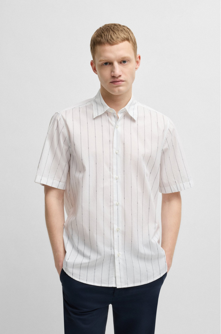 Сорочка деловая с коротким рукавом Regular fit для мужчин (479576), цвет Белый - №2