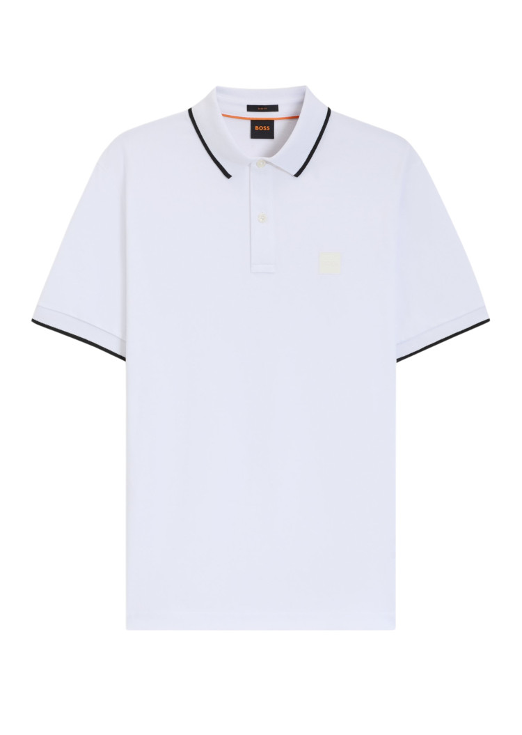 Поло Slim fit для чоловіків (479599), колір Білий - №1