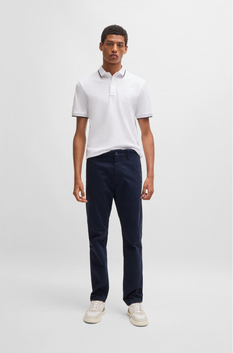 Поло Slim fit для чоловіків (479599), колір Білий - №3
