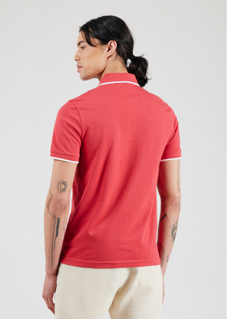 Поло Slim fit для чоловіків (479600), колір Червоний - №3