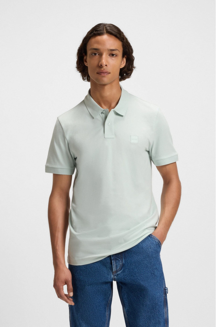 Поло Slim Fit для чоловіків (479601), колір Зелений - №2