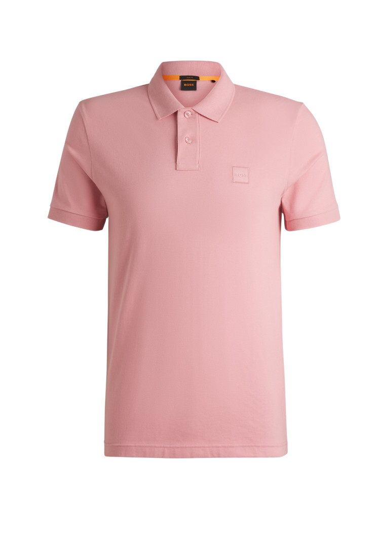 Поло Slim fit для чоловіків (479602), колір Рожевий - №1